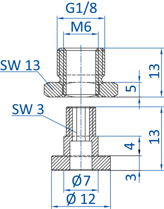 Standard fitting G1/8-male, 270.482