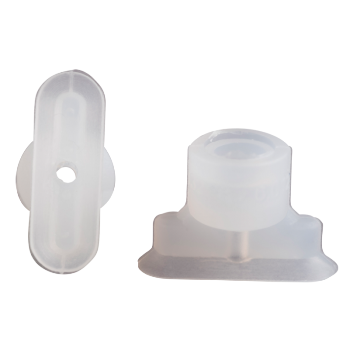 Oval suction cup 18x6 mm silicone transparent 132.18x6.012.2