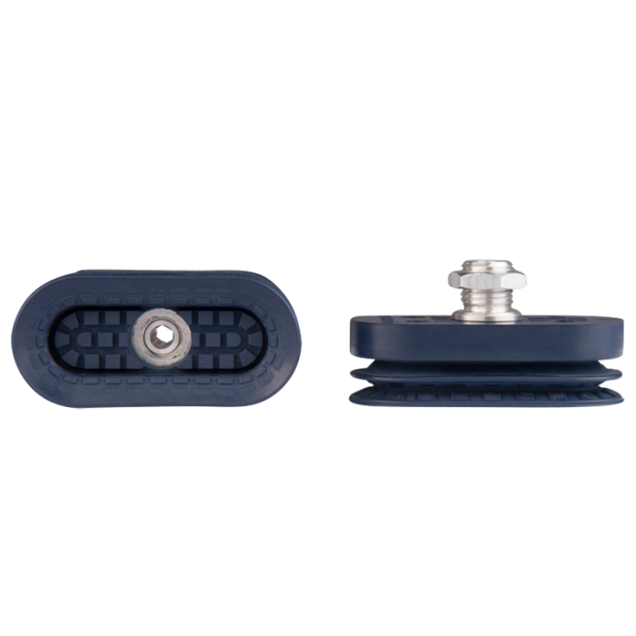 Bellows suction cup oval 65x30 mm (1.5 bellows) NBR blue, with fitting M14x1.5-male 138.65x30.027.1