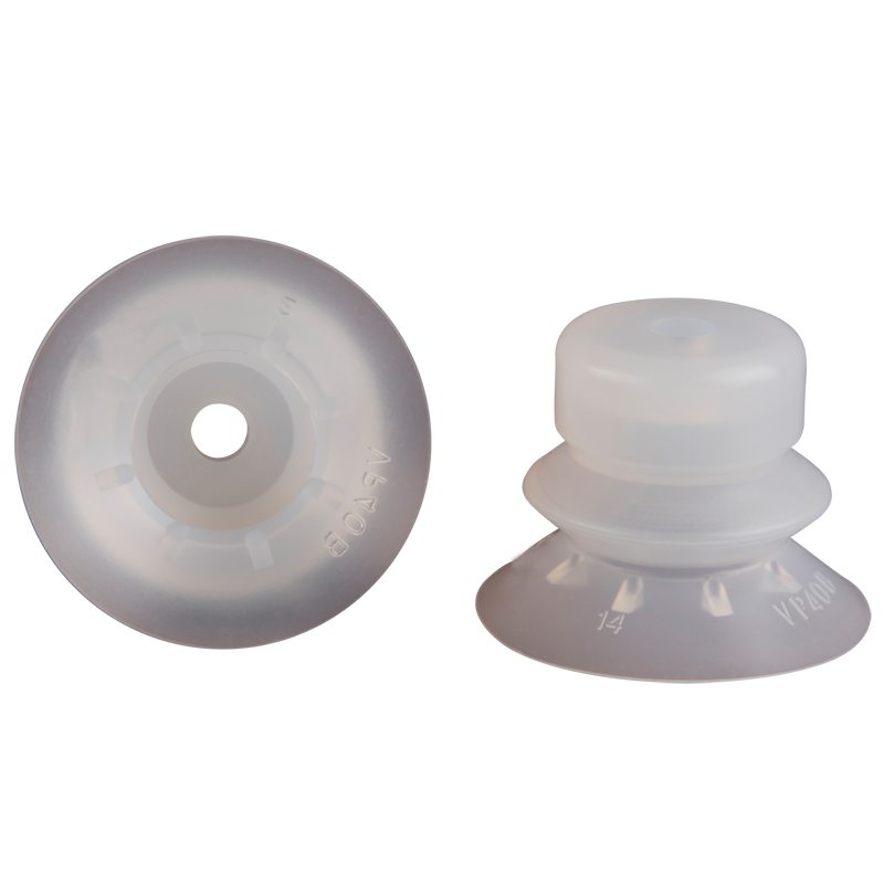 Bellows suction cup diam. 40 mm (1.5 bellows) silicone transparent 23.040.142.2