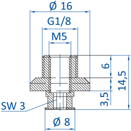 Standard fitting G1/8-male, 270.250
