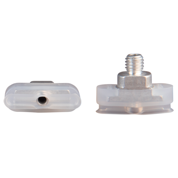 Oval suction cup 20x4 mm silicone transparent 130.20x4.118.2