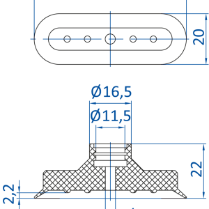 FIPA - SO-FU; 60x20 mm; 132.60x20.022 橢圓真空吸盤- 昇歆科技