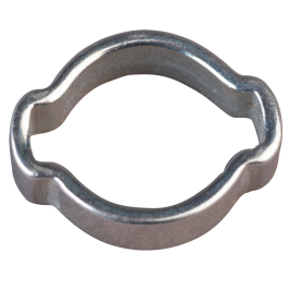 Double ear clamp, 7-9 mm, 4 mm wide zinc-plated version 78.030