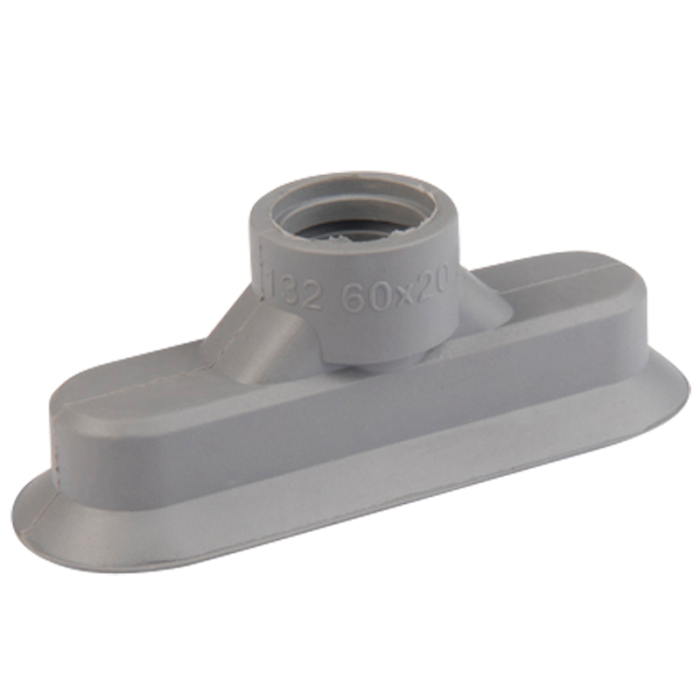 Oval suction cup 60x20 mm NBR grey 132.60x20.022.1