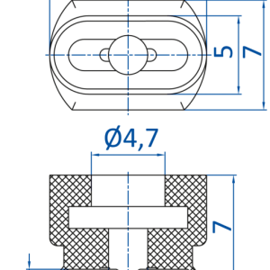 FIPA - SO-E; 10x5 mm; 132.10x5.007 極薄設計橢圓真空吸盤- 昇歆科技