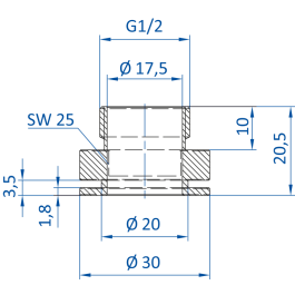 Standard fitting G1/2-male, 270.372