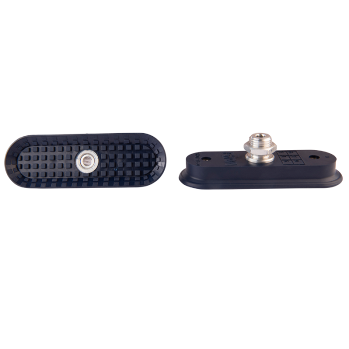 Flat suction cup oval 95x30 mm NBR blue, with fitting G1/4-male 130.95x30.152.1