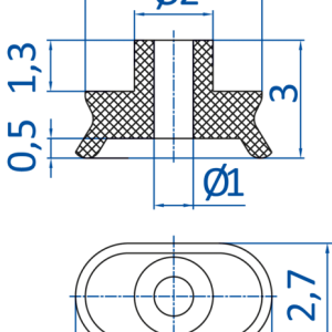 FIPA - SO-FU; 4x2 mm; 132.4x2.001 橢圓真空吸盤- 昇歆科技
