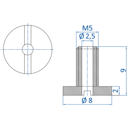 Standard fitting M5-male, 270.310