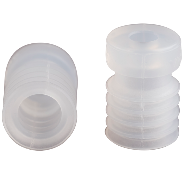Bellows suction cup diam. 10 mm (4.5 bellows) silicone transparent 25.010.044.2