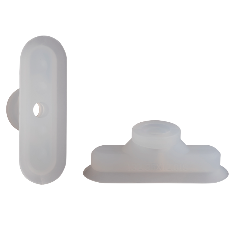 Oval suction cup 36x12 mm silicone transparent 132.36x12.019.2