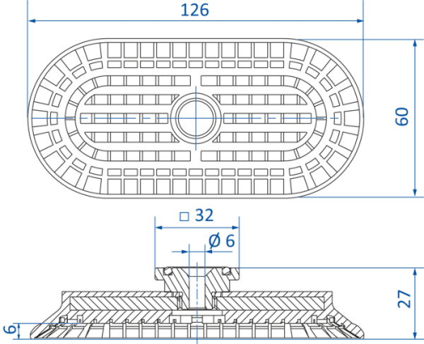 FIPA - SM-OF 125x60 mm Rectangular adapter - 昇歆科技 Cheerbright