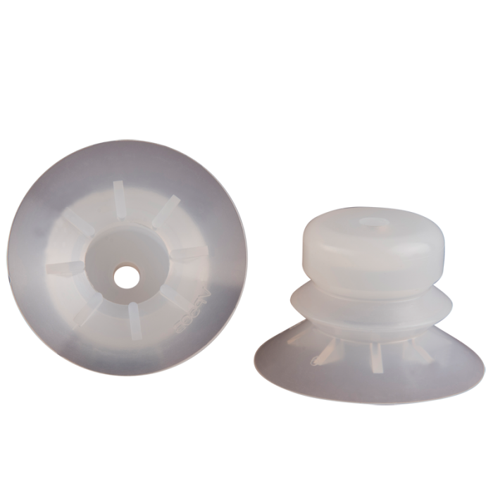 Bellows suction cup diam. 50 mm (1.5 bellows) silicone transparent 23.050.143.2