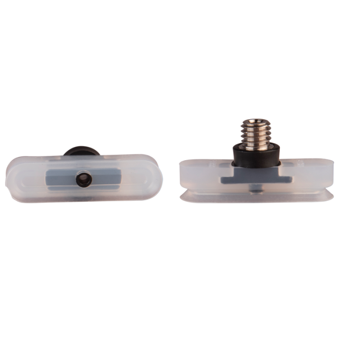 Oval suction cup 30x6 mm silicone transparent 130.30x6.075.2