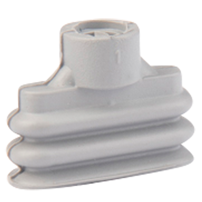 Oval suction cup 25x8 mm (2.5 bellows) NBR grey 138.25x8.002.1