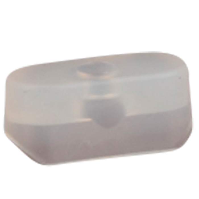 Oval suction cup 23x11 mm silicone transparent 9.23x11.036.2-21