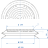 FIPA Bellows vacuum cup 1.5 Folds; Ø 350 mm; Stroke 55 mm - 昇歆科技