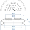 FIPA Bellows vacuum cup 1.5 Folds; Ø 200 mm; Stroke 30 mm - 昇歆科技
