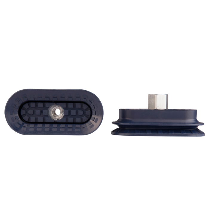 Bellows suction cup oval 85x40 mm (1.5 bellows) NBR blue, with fitting G1/4-female 138.85x40.030.1