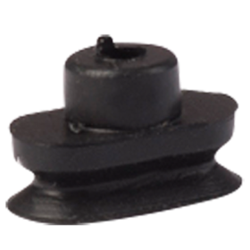 Oval suction cup 7x3.5 mm NBR black 132.7x4.002.1