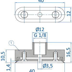 FIPA - SO-C; 40x12 mm; 130.40x12.058 抗扭高動態橢圓真空吸盤- 昇歆科技 Cheerbright