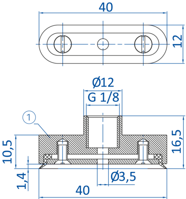 FIPA - SO-C; 40x12 mm; 130.40x12.058 抗扭高動態橢圓真空吸盤- 昇歆科技 Cheerbright
