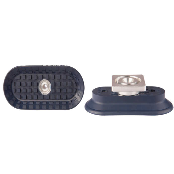 Flat suction cup oval 85x40 mm NBR blue, with R-Adapt 130.85x40.163.1