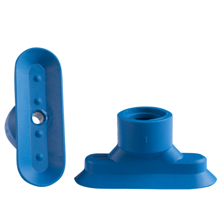Oval suction cup 45x15 mm PUR blue 132.45x15.020.5