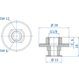 Standard fitting G1/8-female, 270.252