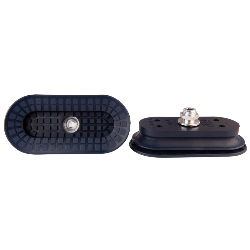 Bellows suction cup oval 115x55 mm (1.5 bellows) NBR blue, with fitting G1/4-male 138.115x55.035.1