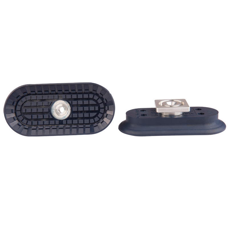 Flat suction cup oval 105x50 mm NBR blue, wit R-Adapt 130.105x50.169.1
