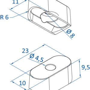 FIPA - SO-Z; for Ø 10-18 mm; 9.23x11.036 圓柱形橢圓真空吸盤- 昇歆科技 Cheerbright