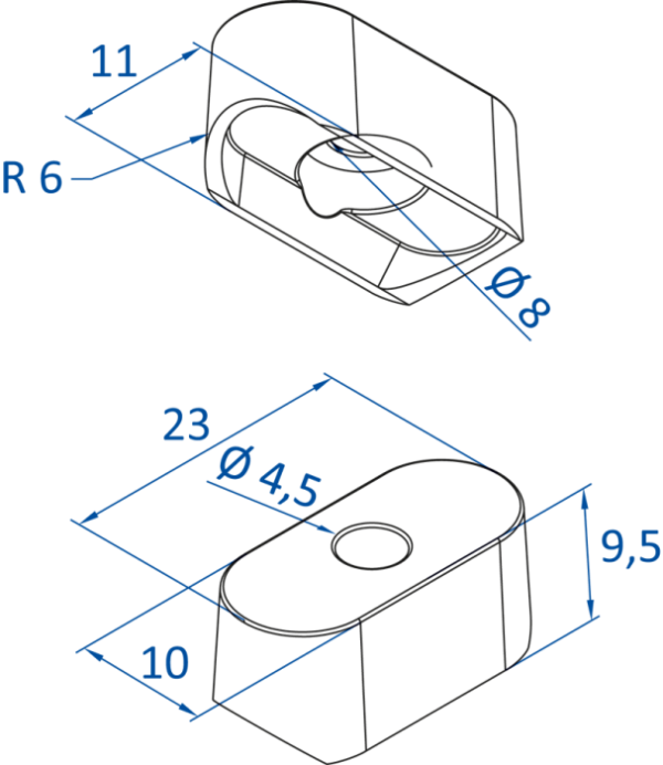 FIPA - SO-Z; for Ø 10-18 mm; 9.23x11.036 圓柱形橢圓真空吸盤- 昇歆科技 Cheerbright