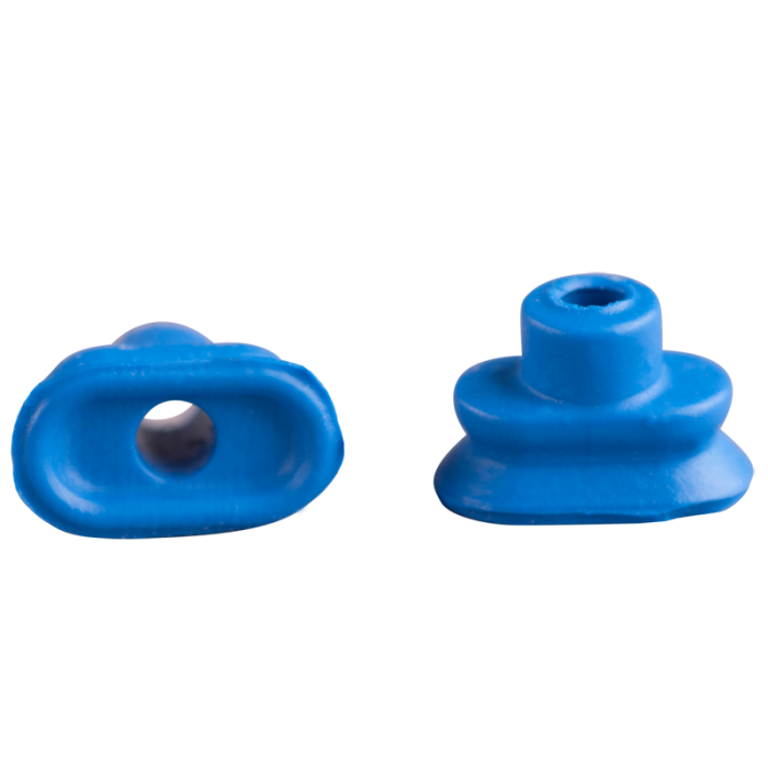 Oval suction cup 4x2 mm PUR blue 132.4x2.001.5