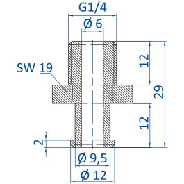 Standard fitting G1/4-male, 270.204