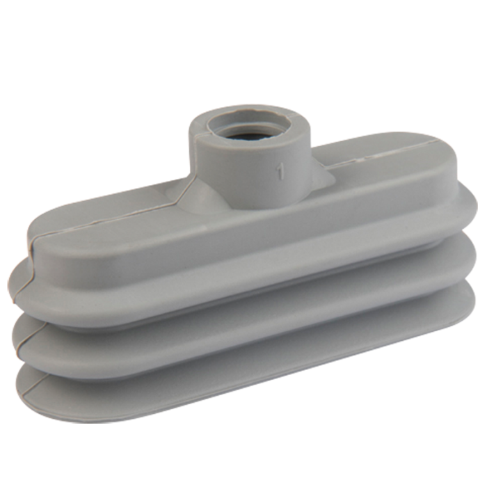 Oval suction cup 75x25 mm (2.5 bellows) NBR grey 138.75x25.004.1