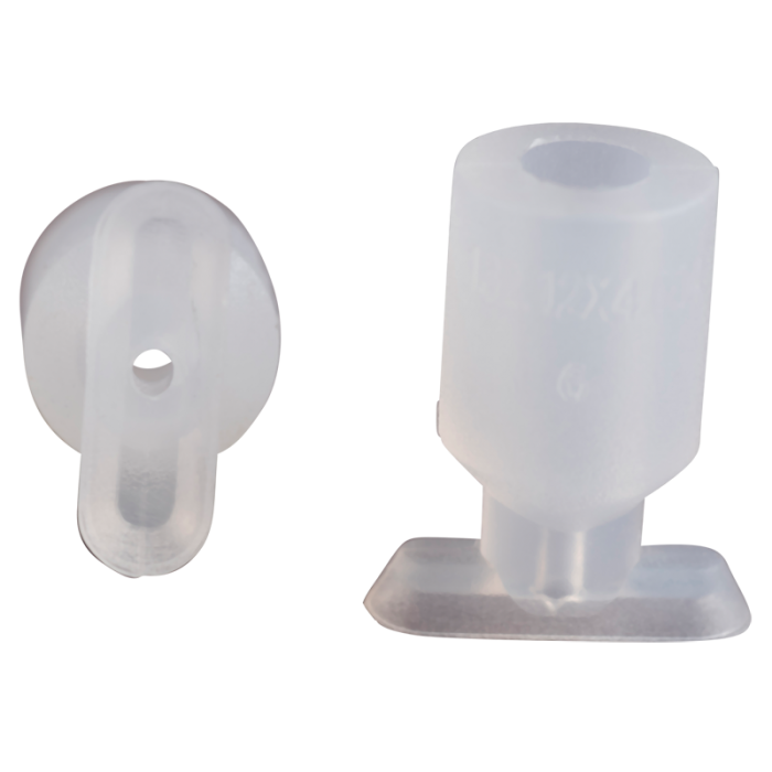 Oval suction cup 12x4 mm silicone transparent 132.12x4.004.2