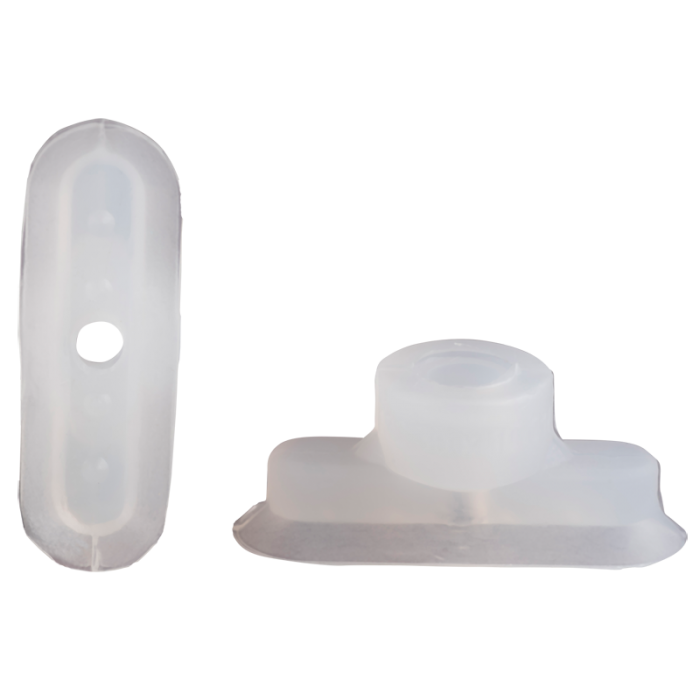 Oval suction cup 30x10 mm silicone transparent 132.30x10.018.2