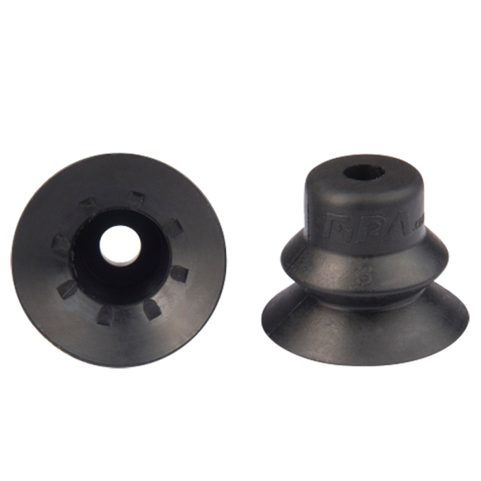 Bellows suction cup diam. 30 mm (1.5 bellows) NBR black 23.030.141.1