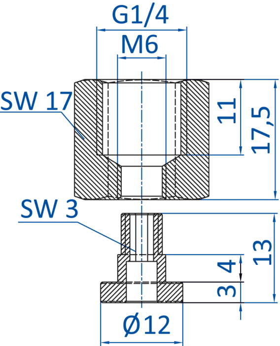 Standard fitting G1/4-female, 270.484