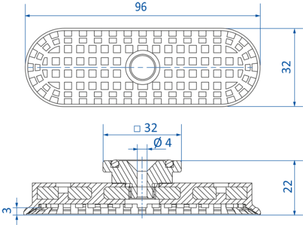 FIPA - SM-OF 95x30 mm Rectangular adapter - 昇歆科技 Cheerbright
