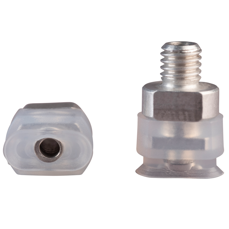 Oval suction cup 10x5 mm silicone transparent 130.10x5.116.2