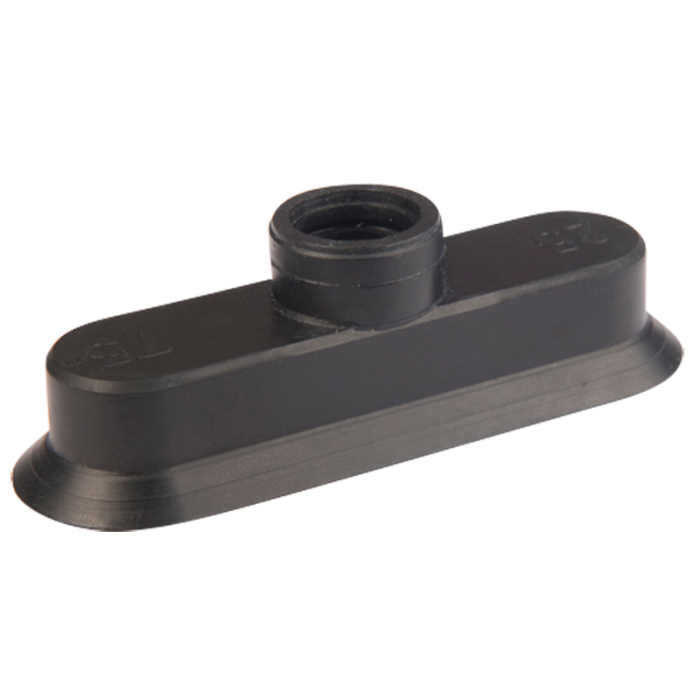 Oval suction cup 75x25 mm NBR black 132.75x25.023.1