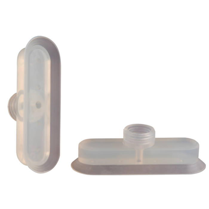 Oval suction cup 75x25 mm silicone transparent 132.75x25.023.2