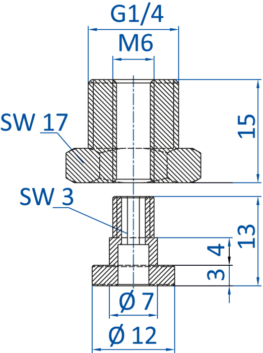 Standard fitting G1/4-male, 270.483