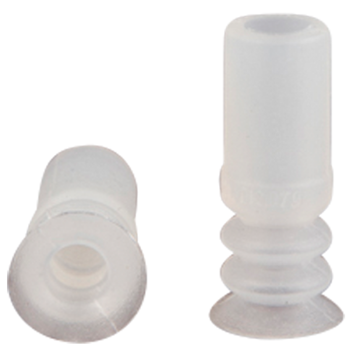 Bellows suction cup diam. 12 mm (2.5 bellows) silicone transparent 21.012.079.2-35