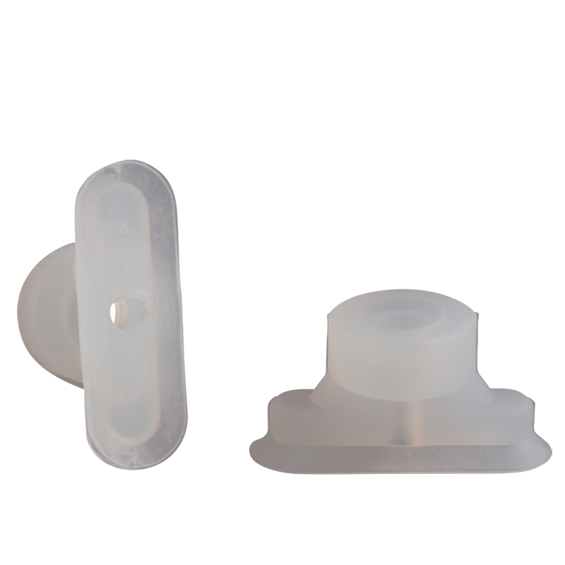 Oval suction cup 24x8 mm silicone transparent 132.24x8.016.2