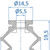 FIPA Bellows vacuum cup 1.5 Folds; Ø 21 mm; Stroke 9 mm - 昇歆科技