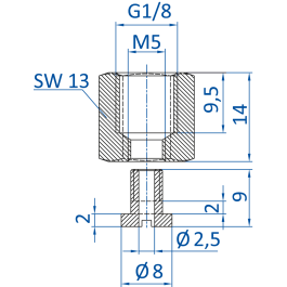 Standard fitting G1/8-female, 270.494